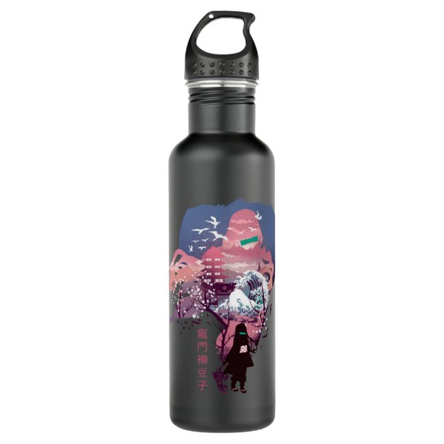 Ukiyo e Nezuko   Stainless Steel Water Bottle (Front)