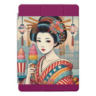 Ukiyo-e style: Ice cream and Oiran iPad Pro Cover