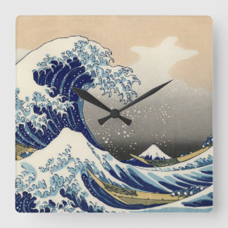 Ukiyo-e ukiyoe Katsushika Hokusai "Fugaku Sanjurok Square Wall Clock