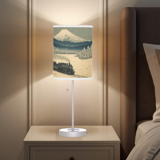 Ukiyo-e Winter Train Table Lamp