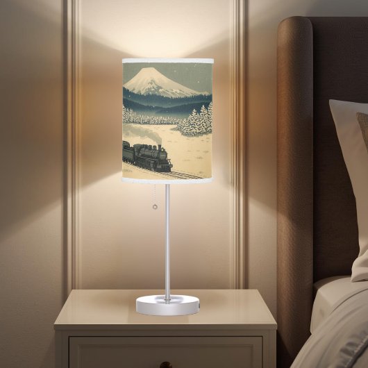 Ukiyo-e Winter Train Table Lamp