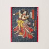 ukiyoe - Ban Jyakutarō - Japanese magician - Jigsaw Puzzle