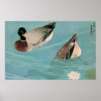 Ukiyoe [Goyo] Ducks (M) Poster