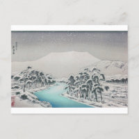 Ukiyoe [Goyo] Snowy Ibukiyama Mountains Postcard