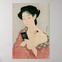 Ukiyoe [Goyo] Woman in make-up (S) Poster