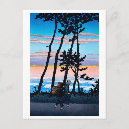 ukiyoe [hasui] A15 Evening at Nakoso Postcard
