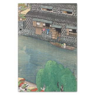 ukiyoe - hasui - C03 - The Daikongashi Riverfront 