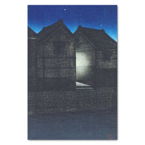 ukiyoe _ hasui _ C04 _ Shinkawa Rive at Night _  Tissue Paper