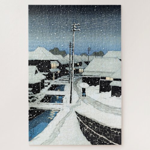 ukiyoe - hasui - C07 - The Village of Terashima …  Jigsaw Puzzle