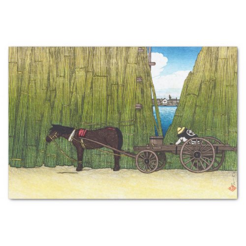 ukiyoe _ hasui _ C08 _  By the Sumida River Aroun Tissue Paper