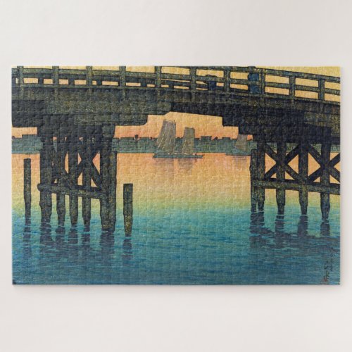 ukiyoe - hasui - C10 - Kaminohashi Bridge .. Jigsaw Puzzle