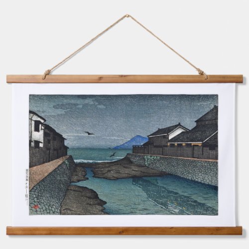 ukiyoe hasui C17 Hori River Obama Hanging Tapestry