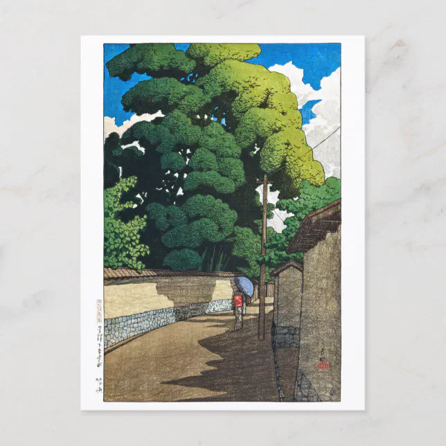 ukiyoe [hasui] C21 Shimohonda-town, Kanazawa Postcard (Front)
