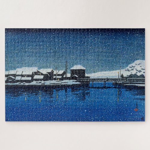 ukiyoe [hasui] C22 Port of Ebisu, Sado Island Jigsaw Puzzle