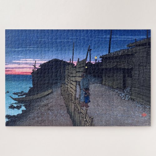 ukiyoe [hasui] C23 Aikawa-machi on Sado Island Jigsaw Puzzle
