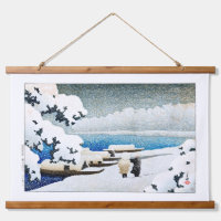 ukiyoe [hasui] C27 Amanohashidate in Snow Hanging Tapestry