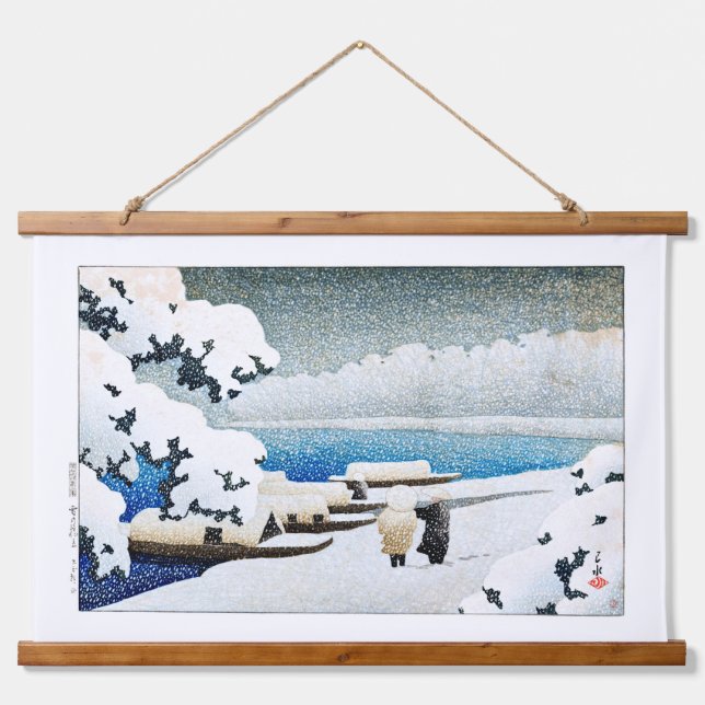 ukiyoe [hasui] C27 Amanohashidate in Snow Hanging Tapestry (Front)