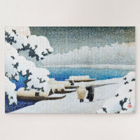 ukiyoe [hasui] C27 Amanohashidate in Snow Jigsaw Puzzle