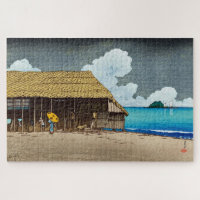 ukiyoe [hasui] C32 Seaside Cottage, Himi, Etchu Jigsaw Puzzle