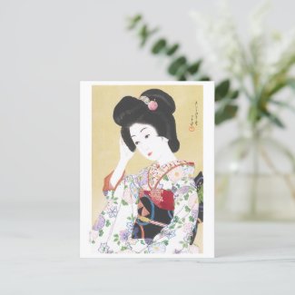 ukiyoe - hasui - m01 - The fading spring - Postcard