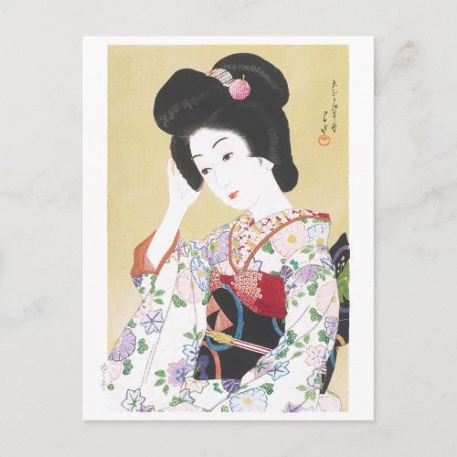 ukiyoe - hasui - m01 - The fading spring -  Postcard