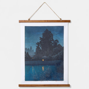 ukiyoe - hasui - m03 - Omiya in rain - Hanging Tapestry