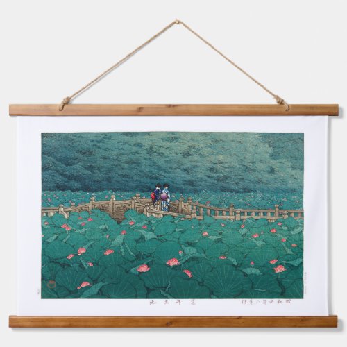 ukiyoe - hasui - m05 - Bentenike Pond, Shiba -  Hanging Tapestry