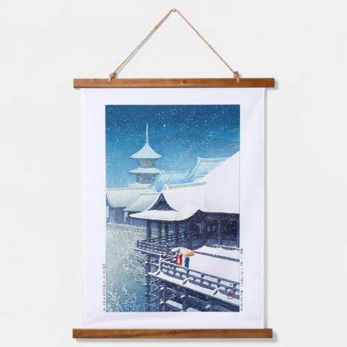 ukiyoe - hasui - m07 - Spring Snow -  Hanging Tapestry