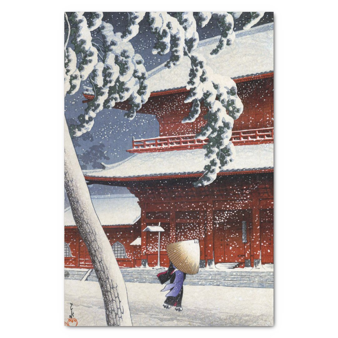 ukiyoe hasui n04 Zōjō-ji Temple in Shiba Tissue Paper