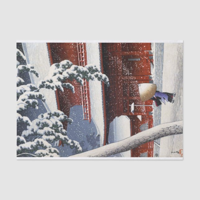 ukiyoe hasui n04 Zōjō-ji Temple in Shiba Tissue Paper (Front)