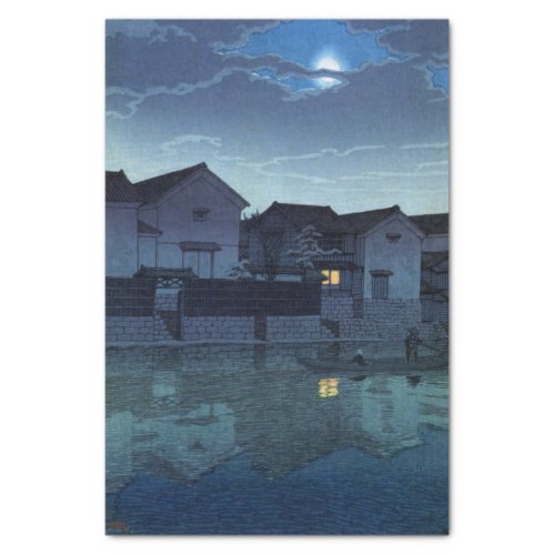 ukiyoe hasui n07 Matsue Izumo hazy moon Tissue Paper