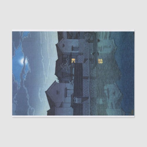 ukiyoe hasui n07 Matsue, Izumo (hazy moon) Tissue Paper