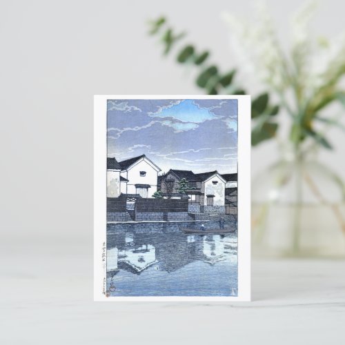 ukiyoe hasui n09 Matsue Izumo Cloudy Day Postcard