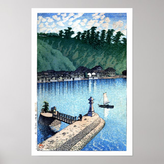 ukiyoe hasui n12 Mihogaseki, Izumo Poster (Front)