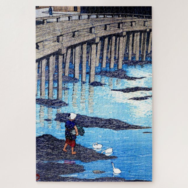 ukiyoe hasui n19 Gion Bridge, Hondo, Amakusa Jigsaw Puzzle (Vertical)