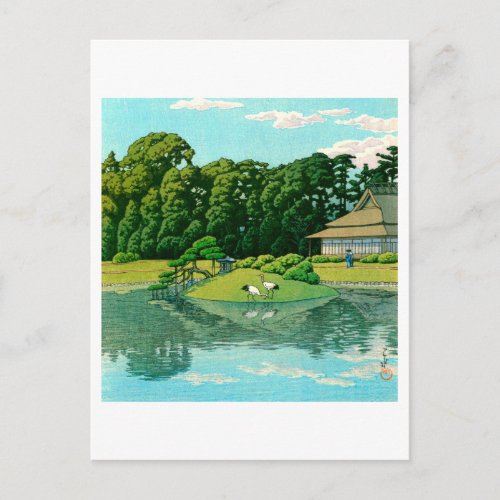 ukiyoe hasui No50 Okayama Korakuen Postcard