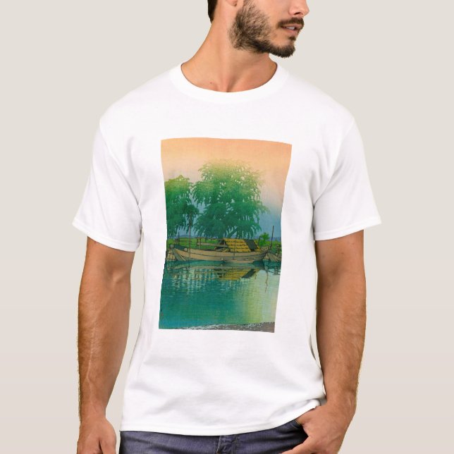 ukiyoe hasui No56 Dawn in Tsuchiura T-Shirt (Front)