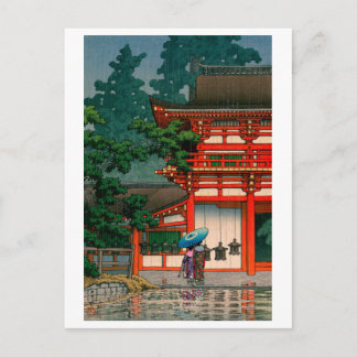 ukiyoe hasui No62 Kasuga Shrine in Nara Postcard