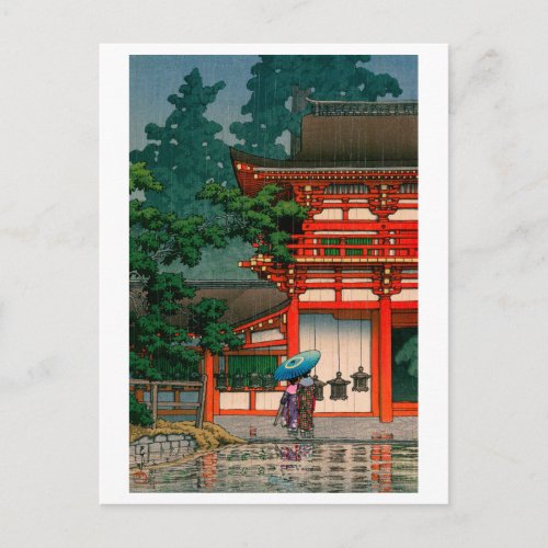 ukiyoe hasui No62 Kasuga Shrine in Nara Postcard