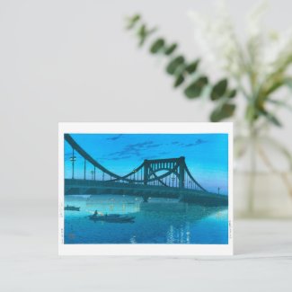 ukiyoe - hasui - No.11 Kiyosu Bridge - Postcard