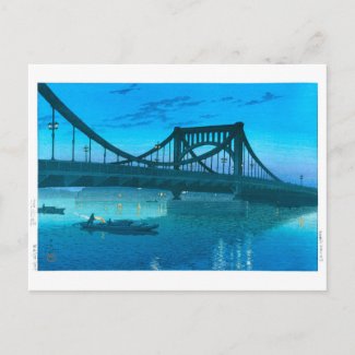 ukiyoe - hasui - No.11 Kiyosu Bridge - Postcard