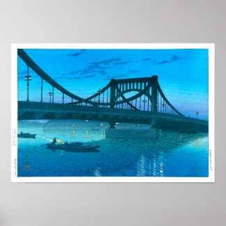 ukiyoe - hasui - No.11 Kiyosu Bridge - Poster