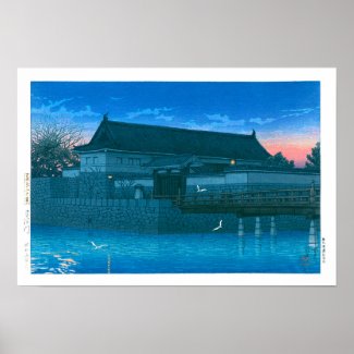 ukiyoe - hasui - No.15 Hirakawa Gate - Poster