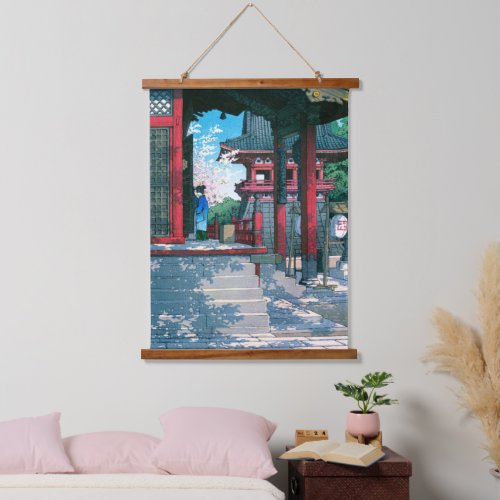 ukiyoe _ hasui _ No18 Meguro Fudo Temple _ Hanging Tapestry
