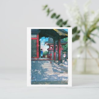 ukiyoe - hasui - No.18 Meguro Fudo Temple - Postcard