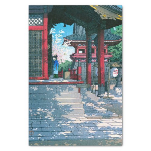 ukiyoe _ hasui _ No18 Meguro Fudo Temple _ Tissue Paper