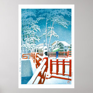 ukiyoe - hasui - No.24 Yakumo Bridge the Nagata Poster