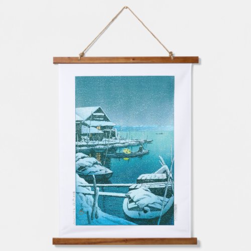 ukiyoe - hasui - No.27 Snow at Mukōjima - Hanging Tapestry