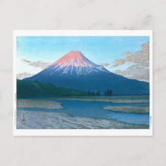 ukiyoe - hasui - No.30 The Fuji River - Postcard