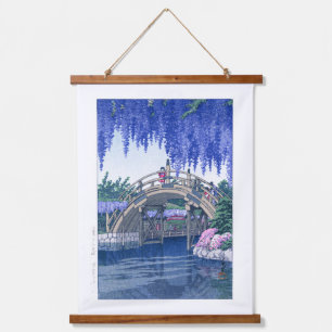 ukiyoe - hasui - No.34 Wisteria at Kameido - Hanging Tapestry